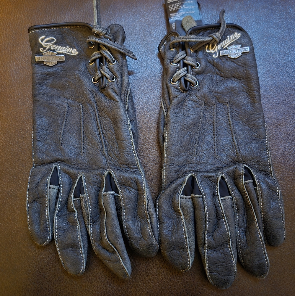 Harley-Davidson Genuine Leather Black Gloves